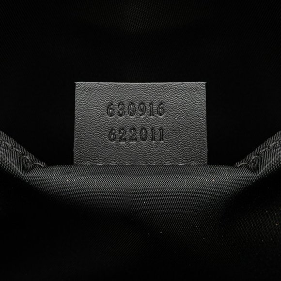 GUCCI Sherry Line Clutch Bag Black Canvas Leather 630916 - Picture 9 of 10